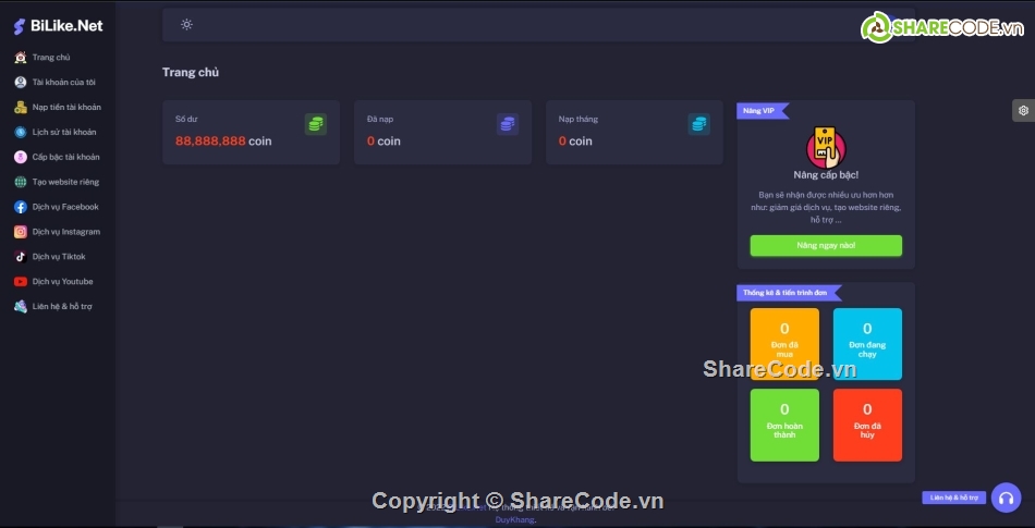 Code Order Dịch Vụ,Code Dịch Vụ FaceBook,code facebook